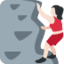 woman climbing Emoji on Twitter
