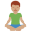 man in lotus position Emoji on Twitter