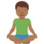 man in lotus position Emoji on Twitter