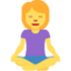 woman in lotus position Emoji on Twitter