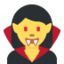 Emoji de mujer vampiro en Twitter