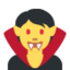 Emoji de vampiro en Twitter