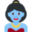 Emoji de mujer genio en Twitter