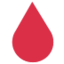 Emoji de gota de sangre en Twitter