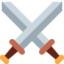 crossed swords Emoji on Twitter