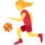 Emoji de mujer rebotando pelota en Twitter