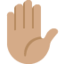 Emoji de mano levantada en Twitter