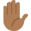 Emoji de mano levantada en Twitter
