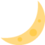 Emoji de luna creciente en Twitter