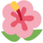 Emoji de hibisco en Twitter