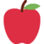 Emoji de manzana roja en Twitter