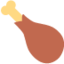 Emoji de carne de pollo en Twitter