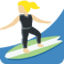 woman surfing Emoji on Twitter