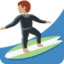 man surfing Emoji on Twitter