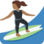 woman surfing Emoji on Twitter