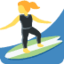 Emoji de surf mujer en Twitter