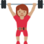 woman lifting weights Emoji on Twitter