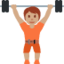 person lifting weights Emoji on Twitter