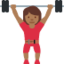 woman lifting weights Emoji on Twitter