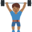 man lifting weights Emoji on Twitter