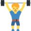 man lifting weights Emoji on Twitter