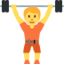 person lifting weights Emoji on Twitter