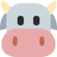 Emoji de cara de vaca en Twitter