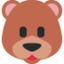 Emoji de cara de oso en Twitter