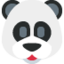 Emoji de cara de oso panda en Twitter