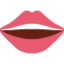 Emoji de labios en Twitter