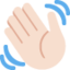Emoji de agitando la mano en Twitter