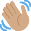 Emoji de agitando la mano en Twitter