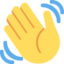 Emoji de agitando la mano en Twitter