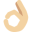 Emoji de mano con gesto de ok en Twitter