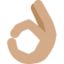 Emoji de mano con gesto de ok en Twitter
