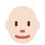 Emoji de hombre: calvo en Twitter
