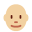 Emoji de hombre: calvo en Twitter