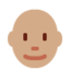 Emoji de hombre: calvo en Twitter