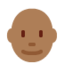 Emoji de hombre: calvo en Twitter