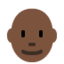 Emoji de hombre: calvo en Twitter