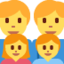 Emoji de familia: hombre, hombre, chica, chico en Twitter