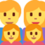 Emoji de familia: hombre, mujer, chica, chica en Twitter